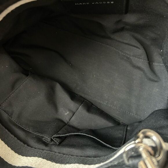 Marc Jacobs Gotham City Tote Crossbody Handbag Black Pebbled Leather - Picture 9 of 16